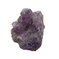 a piece of amethyst with purple points on a base of grey stone