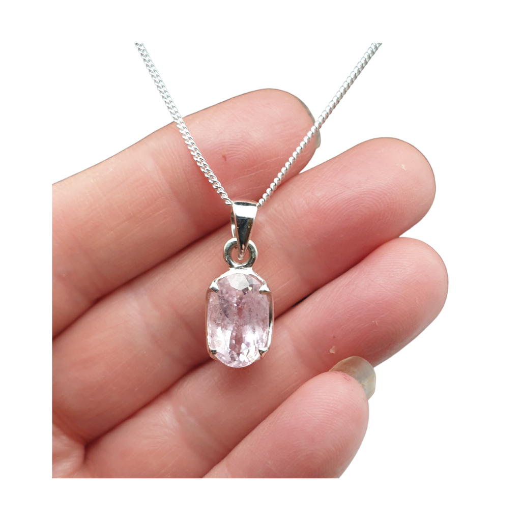 Morganite Sterling Silver Pendant