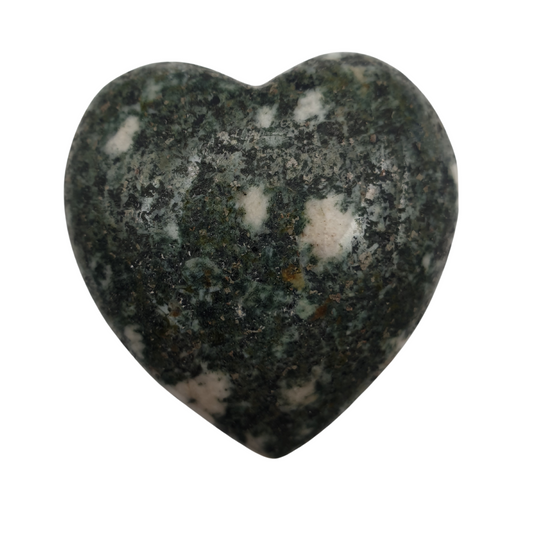 Preseli Bluestone Crystal Heart easy to hold at 4.5cm wide