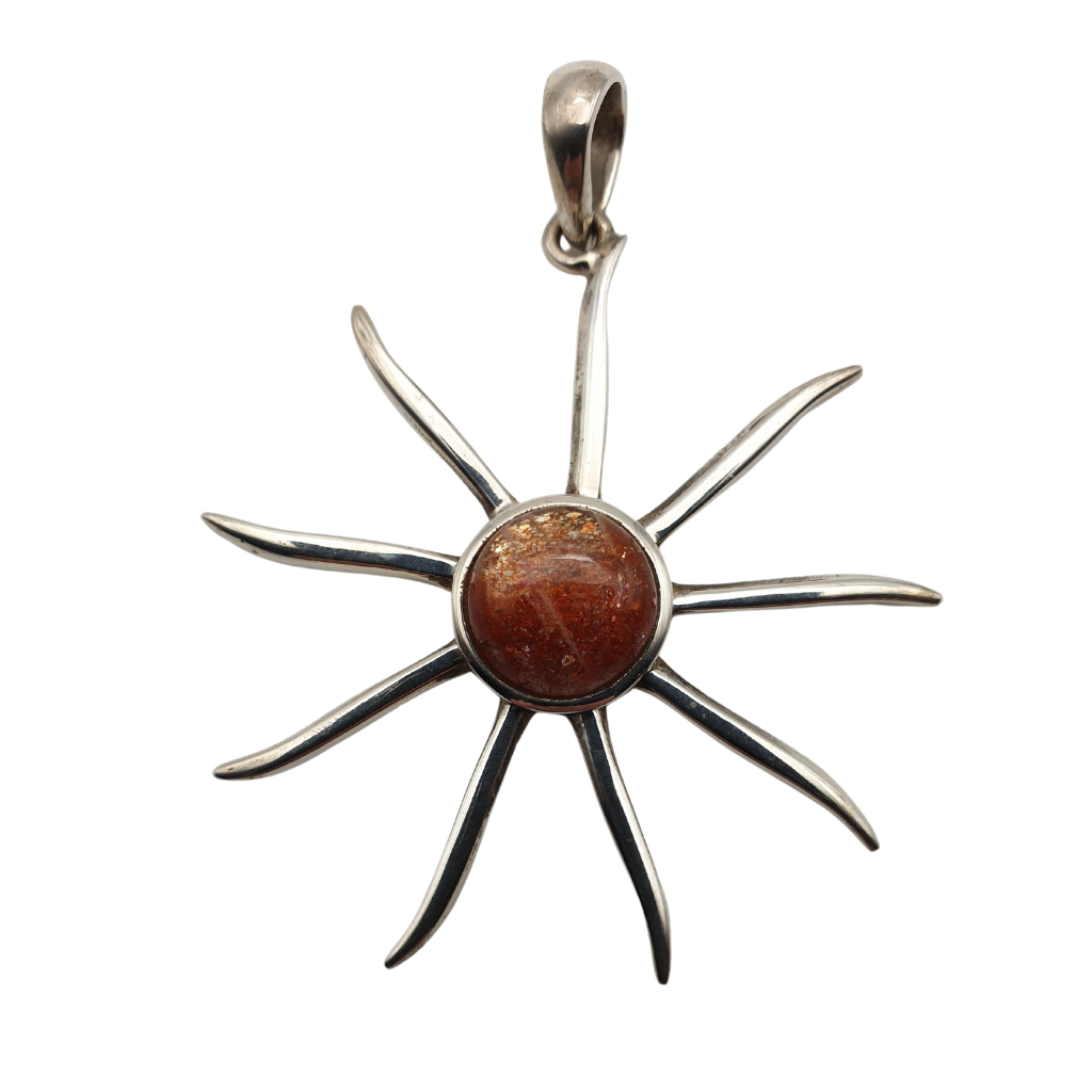 Sunstone Sterling Silver Solar Pendant