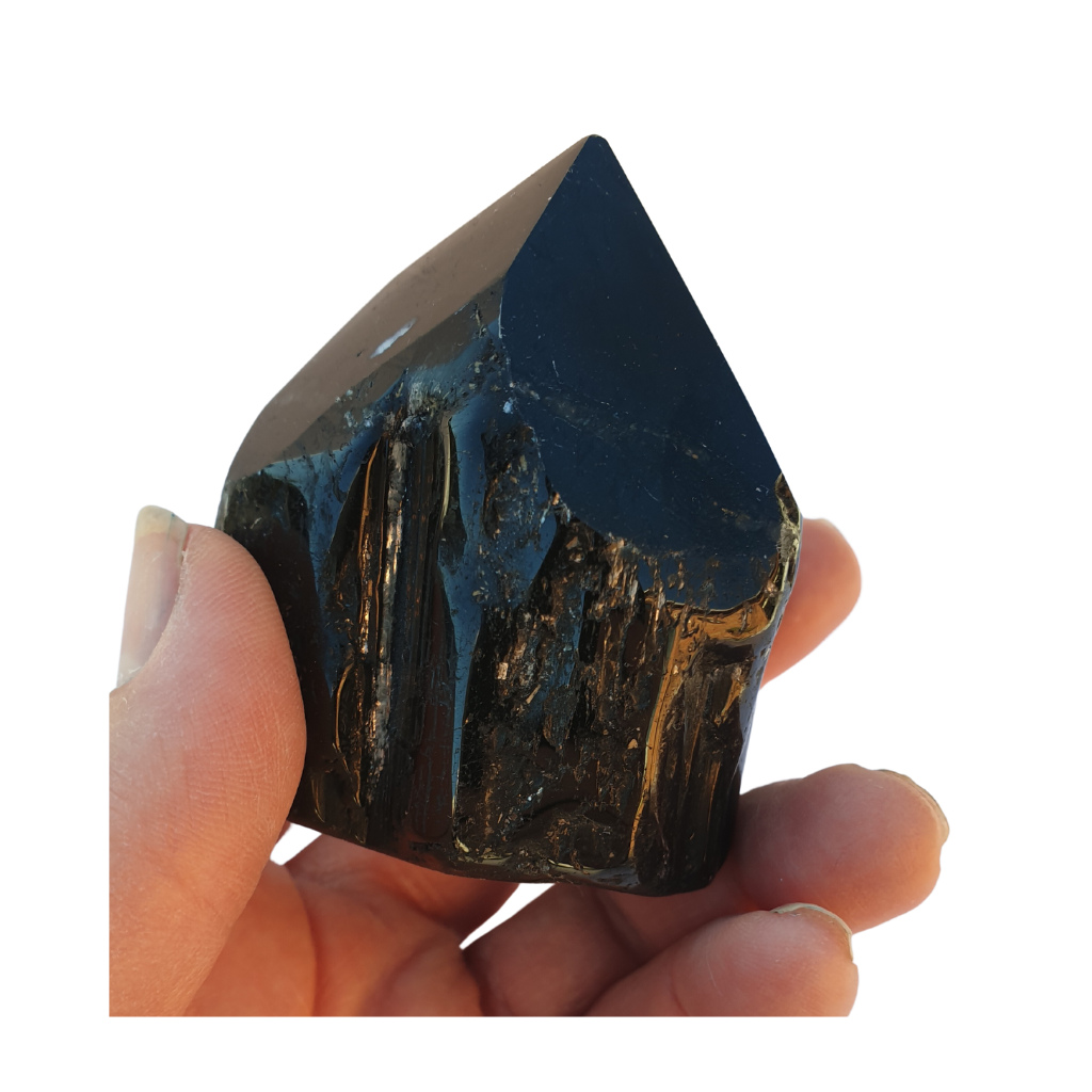 Black Tourmaline Rough Polished Point B