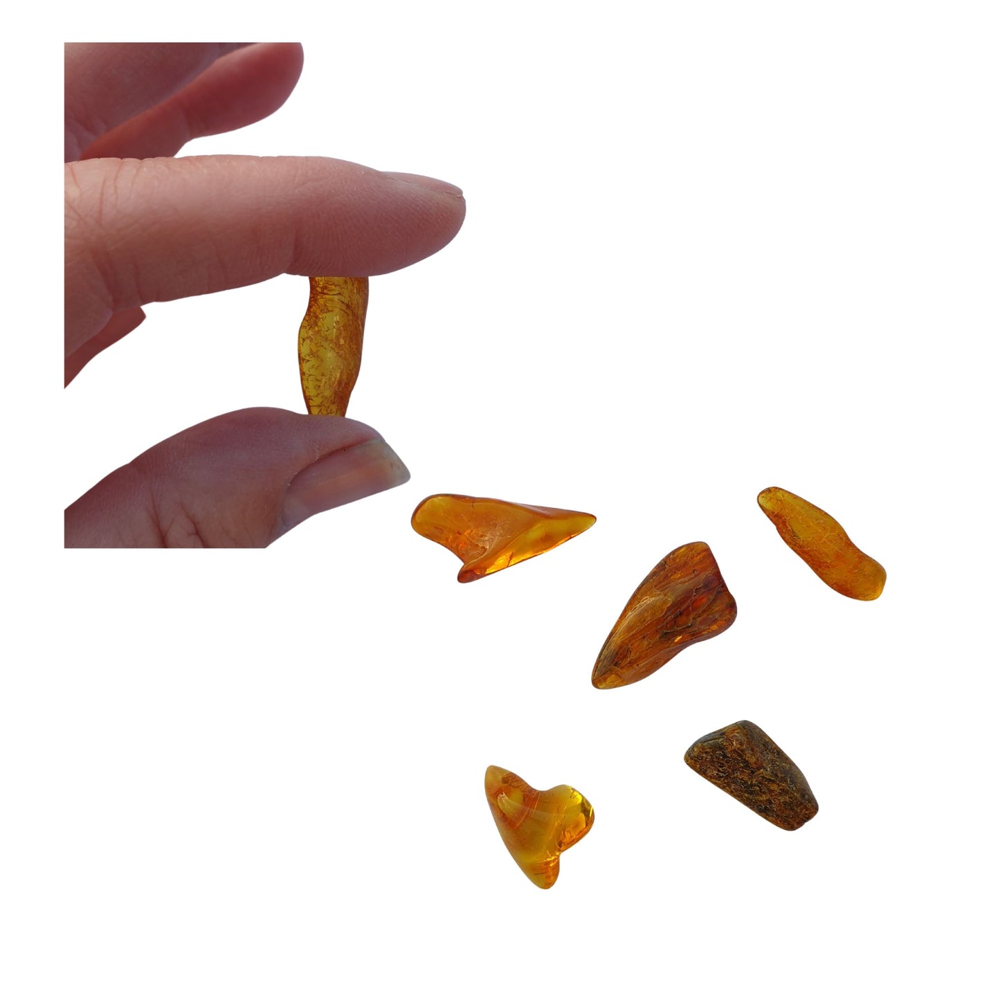 Amber Tumble Stones - V Small