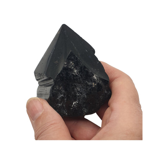 Black Tourmaline Rough Polished Point A