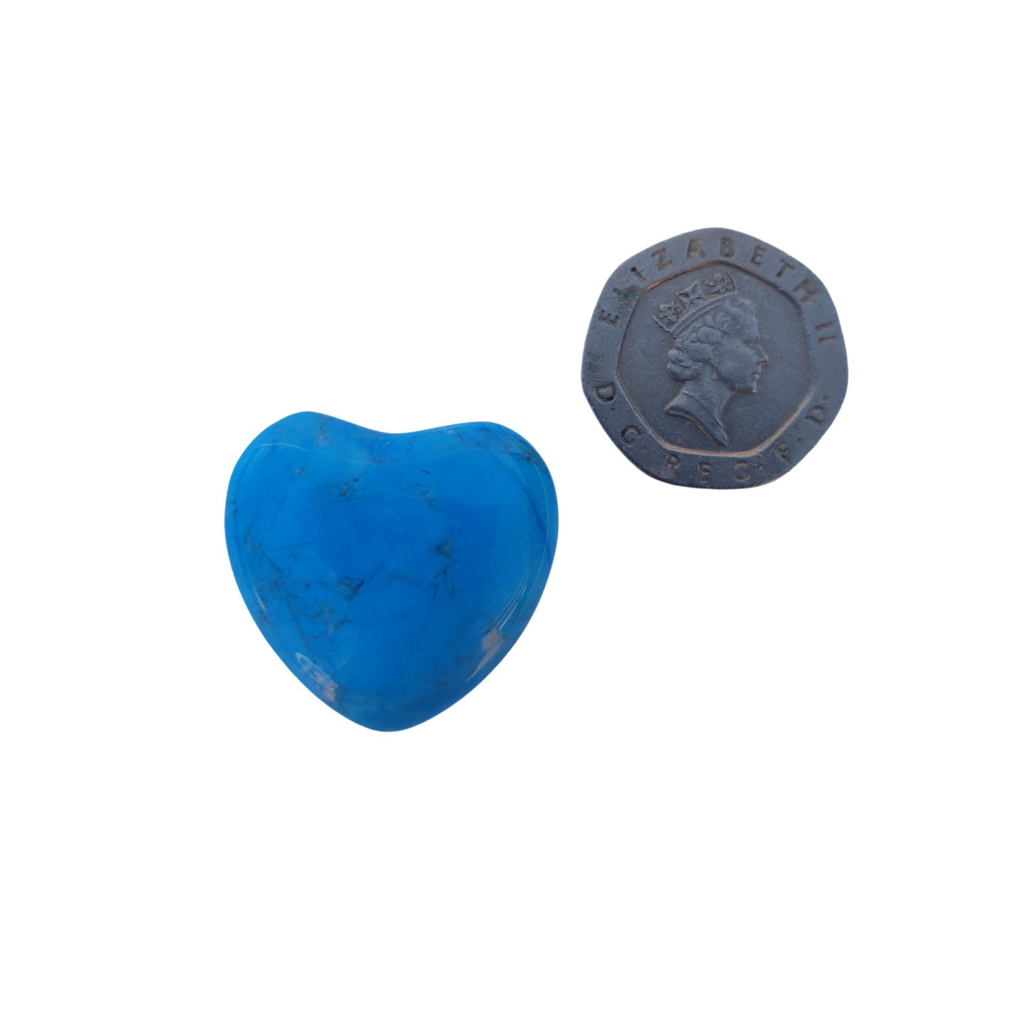 Blue Howlite Heart - Mini