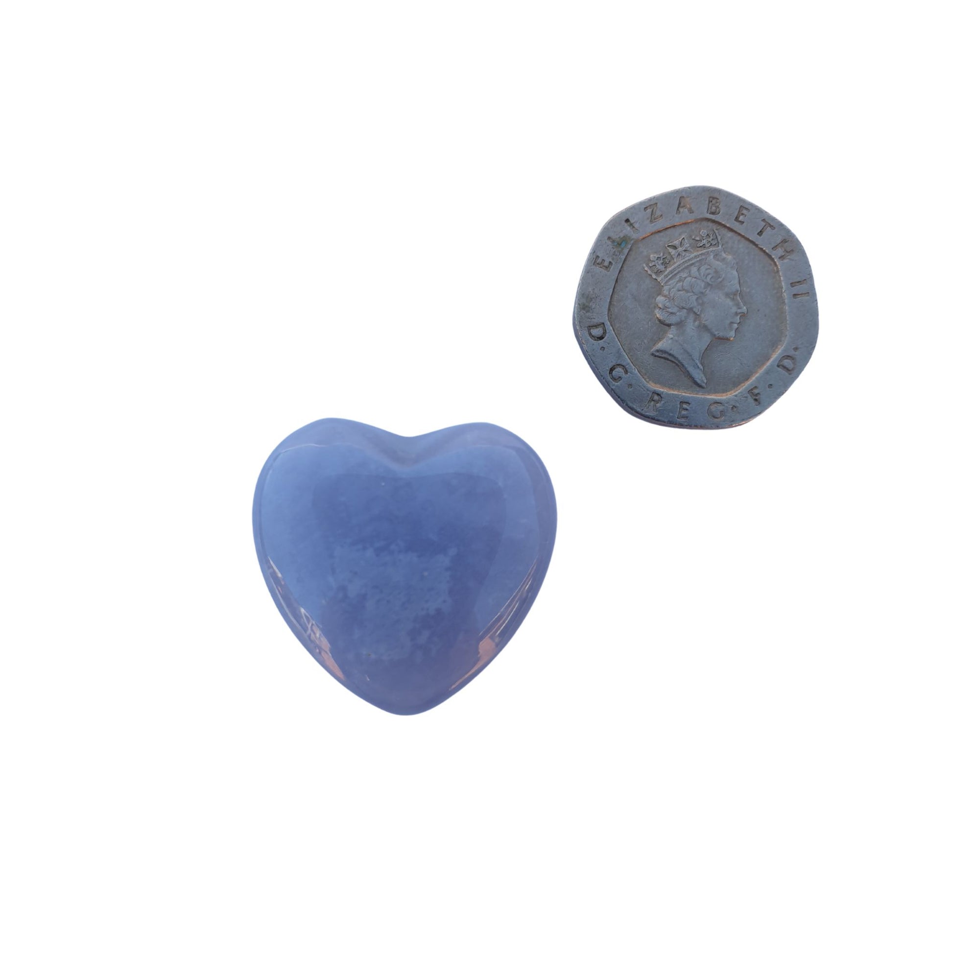 Blue Lace Agate Heart Mini