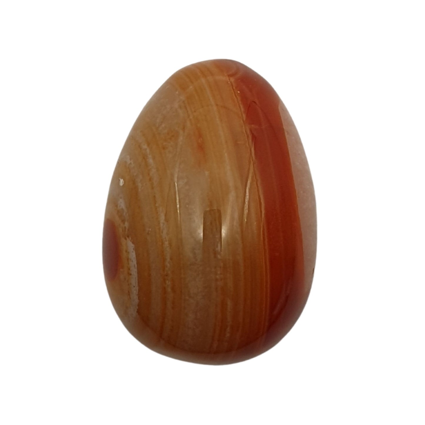 Carnelian Egg Shaped crystal orange colour, easy to hold and meditate with