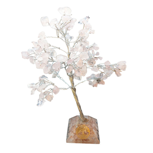 Rose Quartz Gemstone Tree