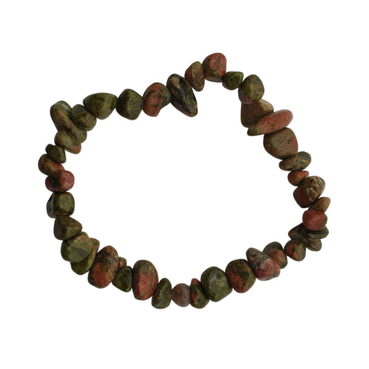 Unakite Chip Bracelet